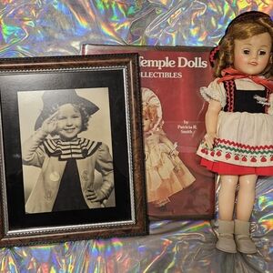 1957 Shirley Temple Antique Bundle 15" Vinyl Ideal "Heidi" Shirley Temple